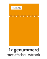 1x genummerd met afscheurstrook