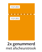 2x genummerd met afscheurstrook